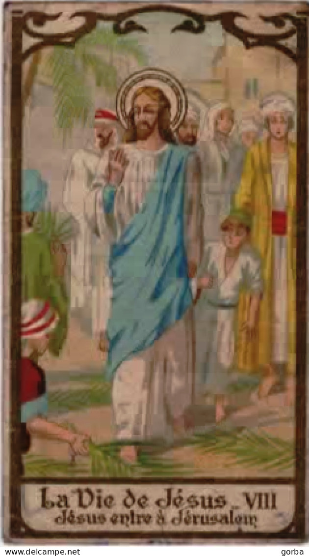 *Image Religieuse - Entrée De Jésus à Jérusalem - Devotieprenten