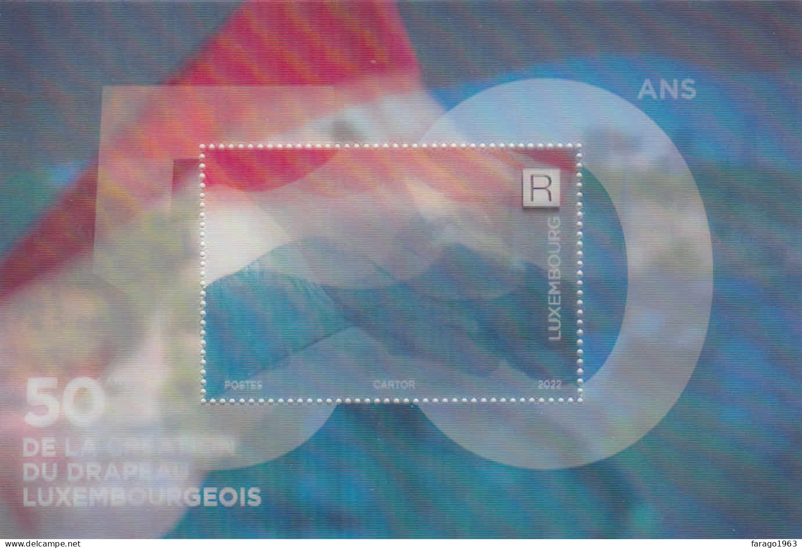 2022 Luxembourg 3D Moving Flag "very Cool" Souvenir Sheet  MNH @ BELOW FACE VALUE - Ongebruikt