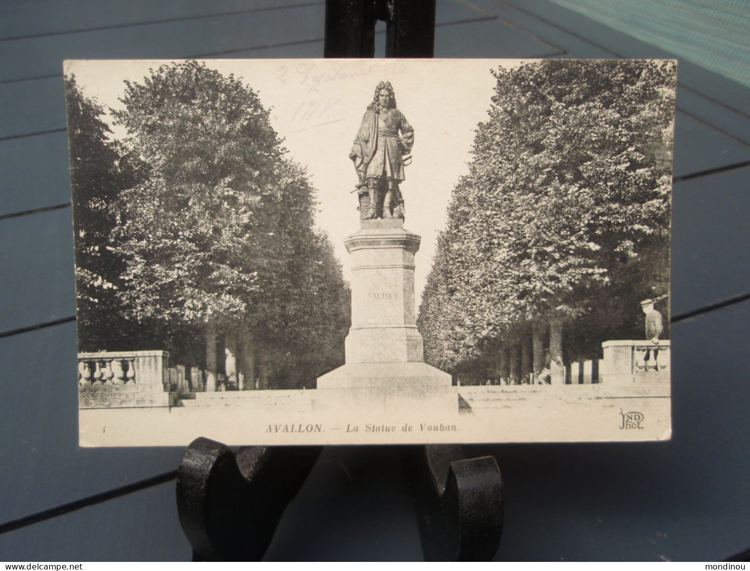 Cpa AVALLON La Statue De Vauban. 1918 - Avallon