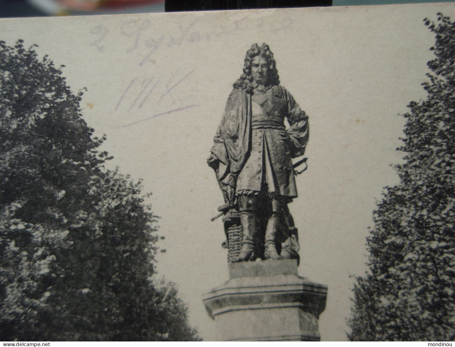 Cpa AVALLON La Statue De Vauban. 1918 - Avallon
