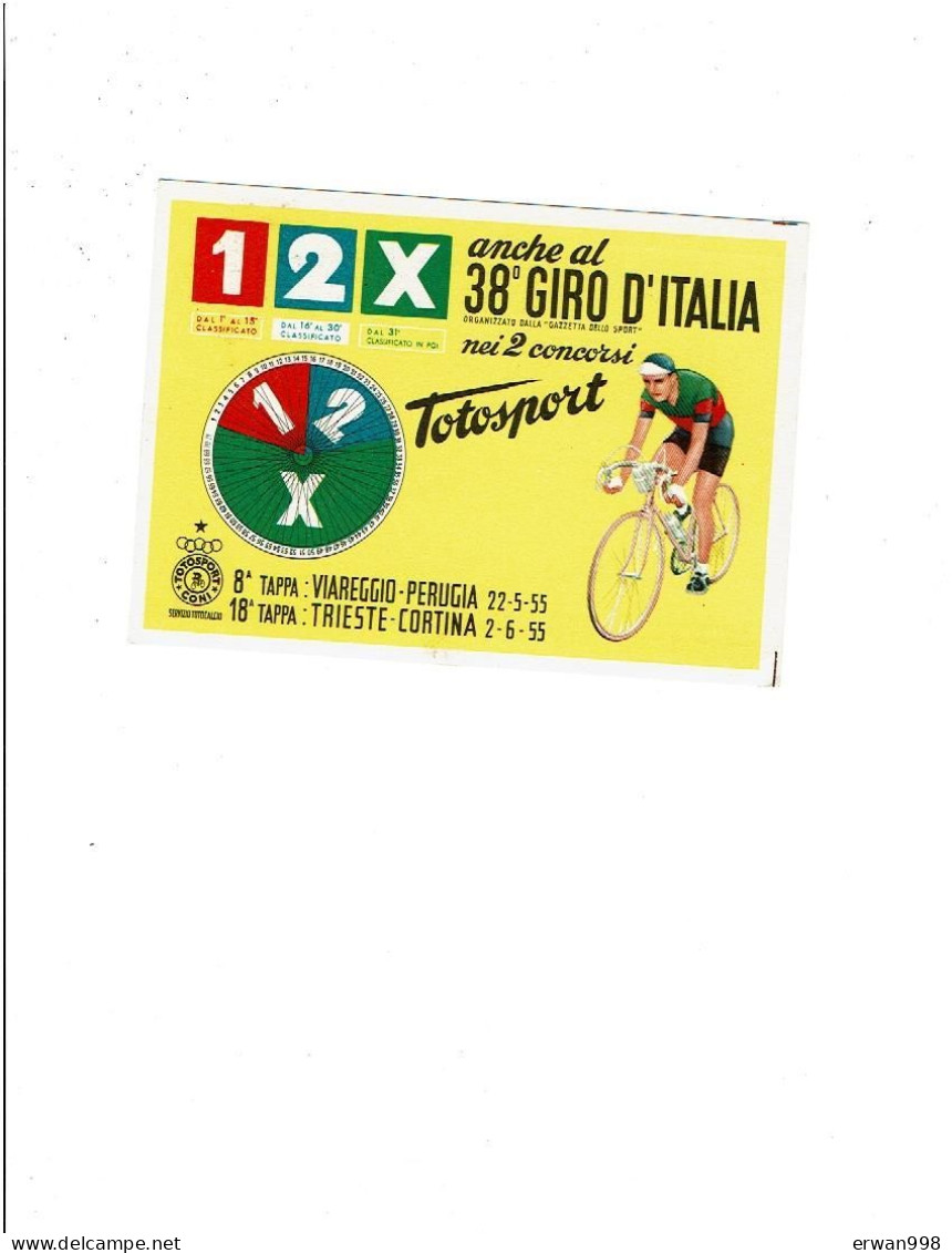 TOUR D'ITALIE GIRO 38 LES 2 ALPES Flamme SECAP (1994) & ITALIE Carte Illustrée Avec Flamme (1955)          -  1247 - Cycling