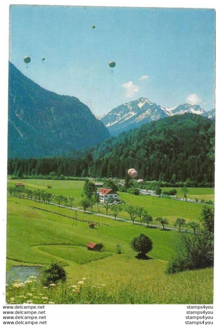 299 - 30 - Carte Allemande "Poste Par Ballon Libre Ballonpost Obersdorf 1966" - Montgolfier