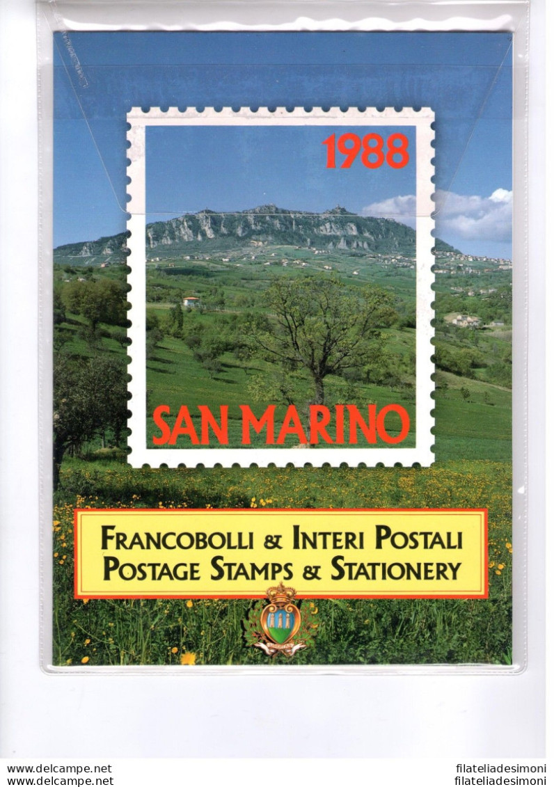 1988 San Marino Libro Ufficiale Annuale Delle Emissioni Filateliche MNH** - Otros & Sin Clasificación