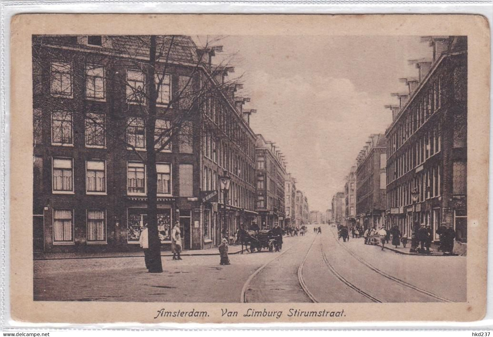 Amsterdam Van Limburg Stirumstraat Levendig Verkeer Vanaf Stirumpl. Richting Nassaukade # 1924   1842 - Amsterdam