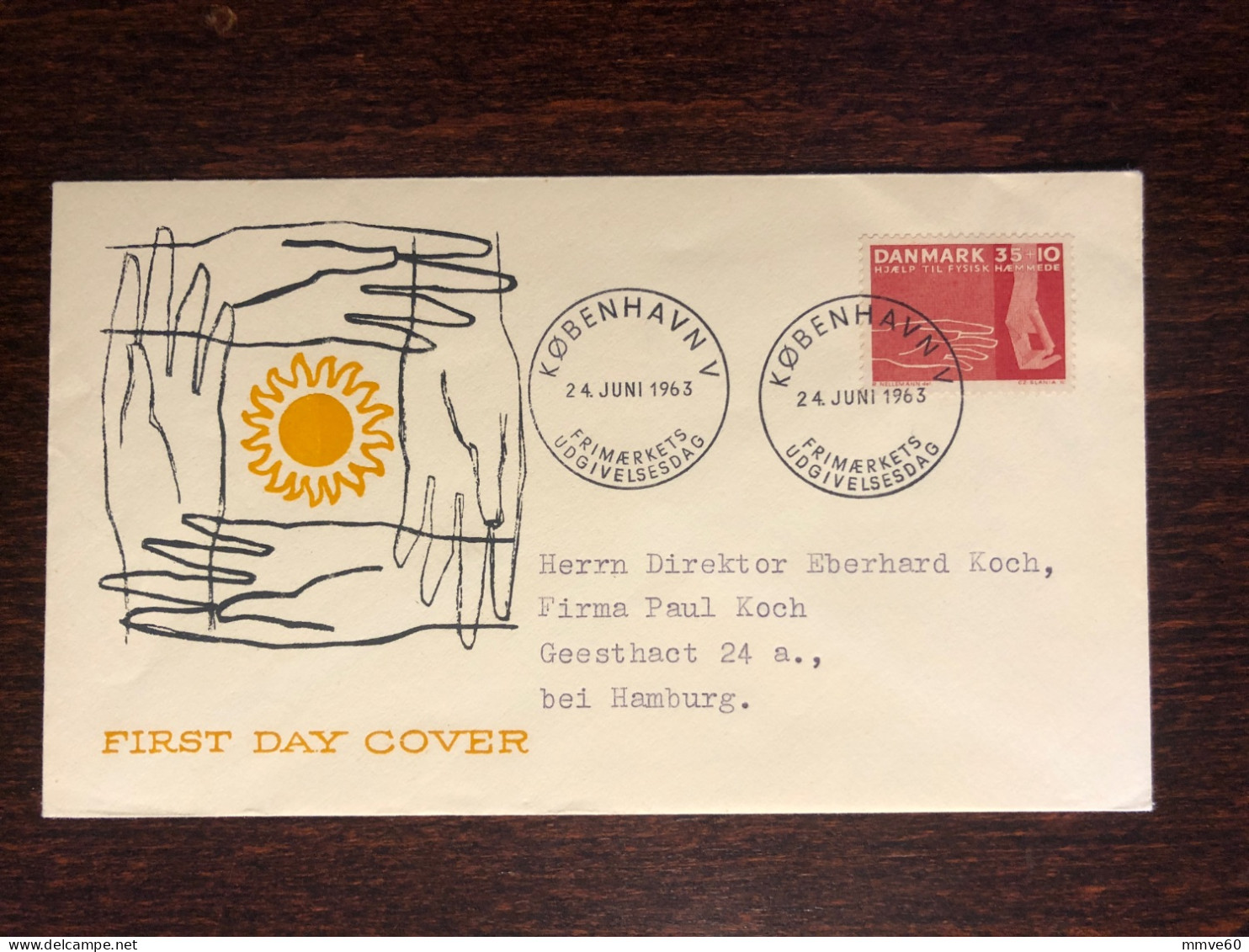 DENMARK FDC COVER 1963 YEAR DISABLED PEOPLE HEALTH MEDICINE STAMPS - FDC
