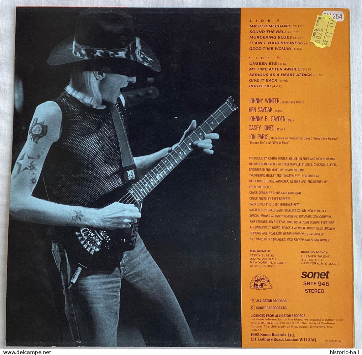 JOHNNY WINTER - Serious Business - LP - 1985 - Holland Press - Rock