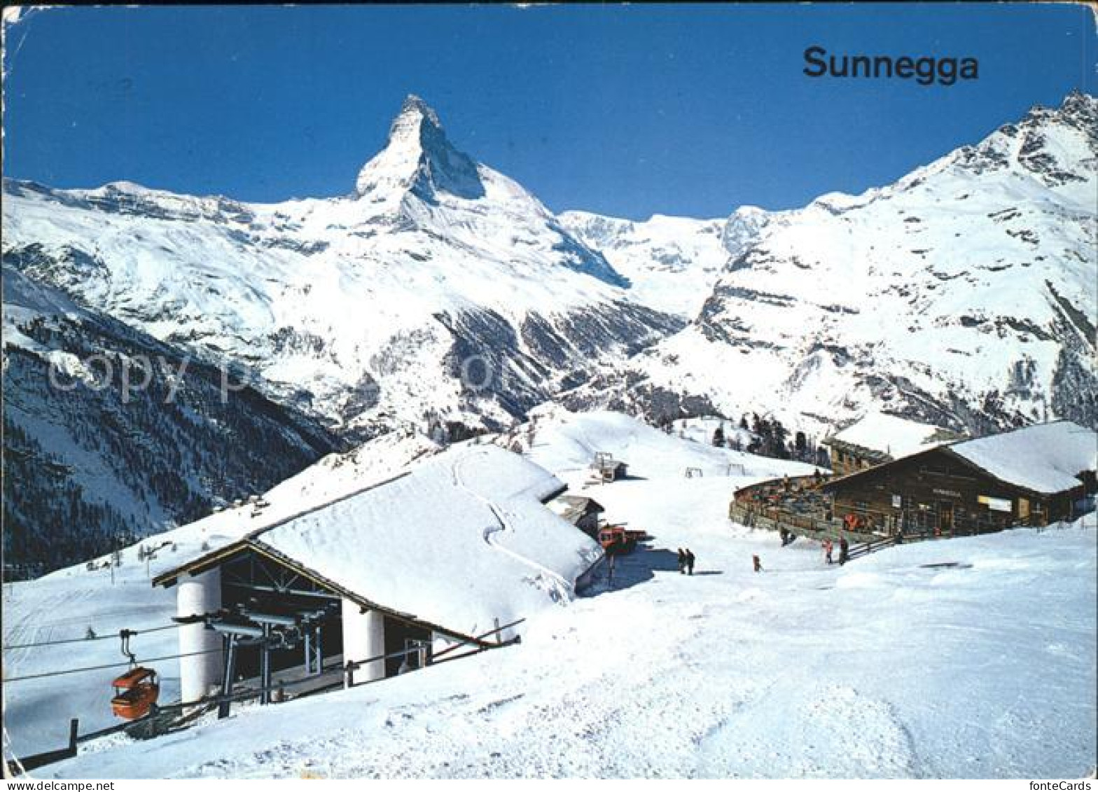 11851208 Sunnegga Restaurant Bergstation Mit Matterhorn Skigebiet Sunnegga - Sonstige & Ohne Zuordnung