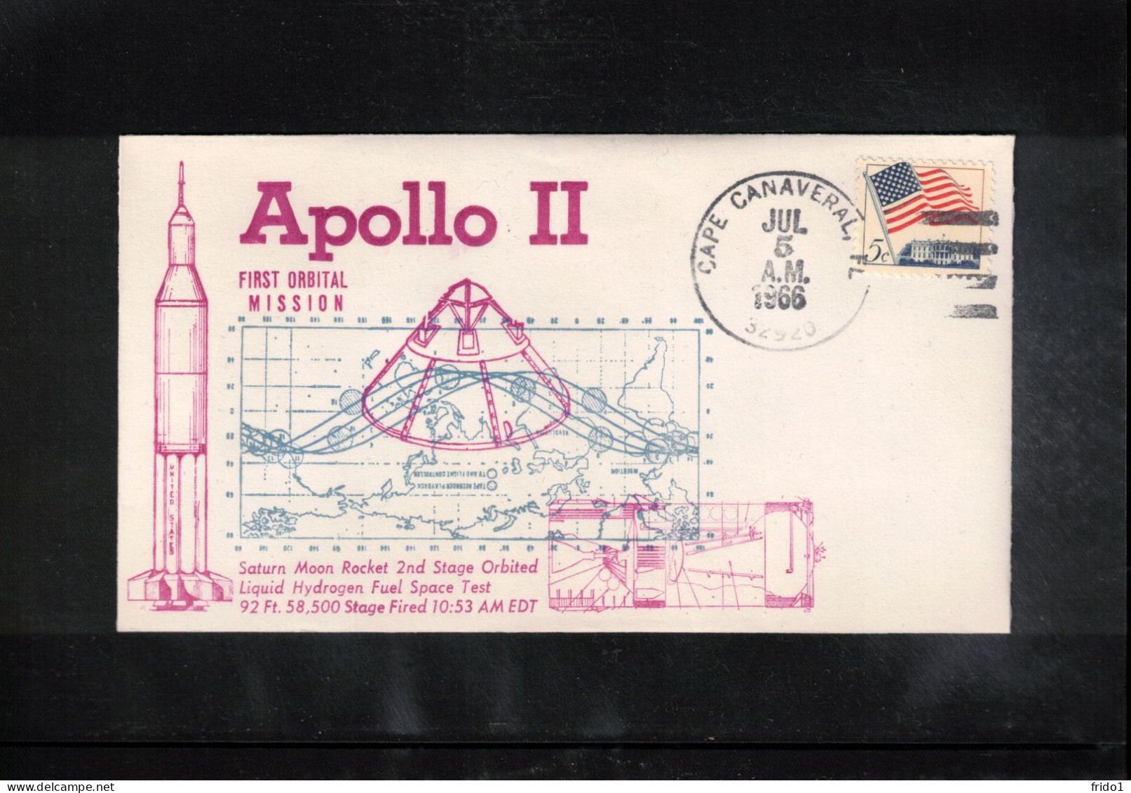 USA  1966 Space / Weltraum Apollo II Interesting Cover - Verenigde Staten