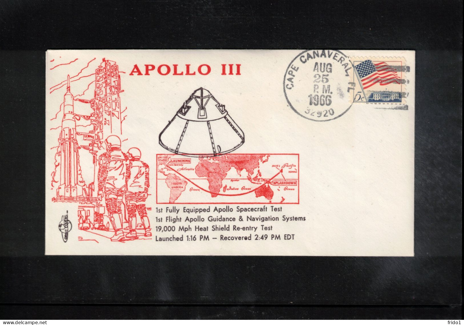 USA  1966 Space / Weltraum Apollo III Interesting Cover - Etats-Unis