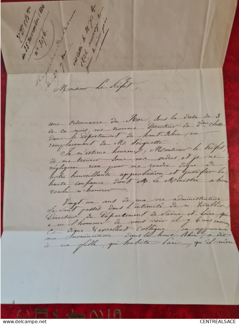 Lettre BAR LE DUC 1846 PP ROUGE CACHET NANCY - Autres & Non Classés