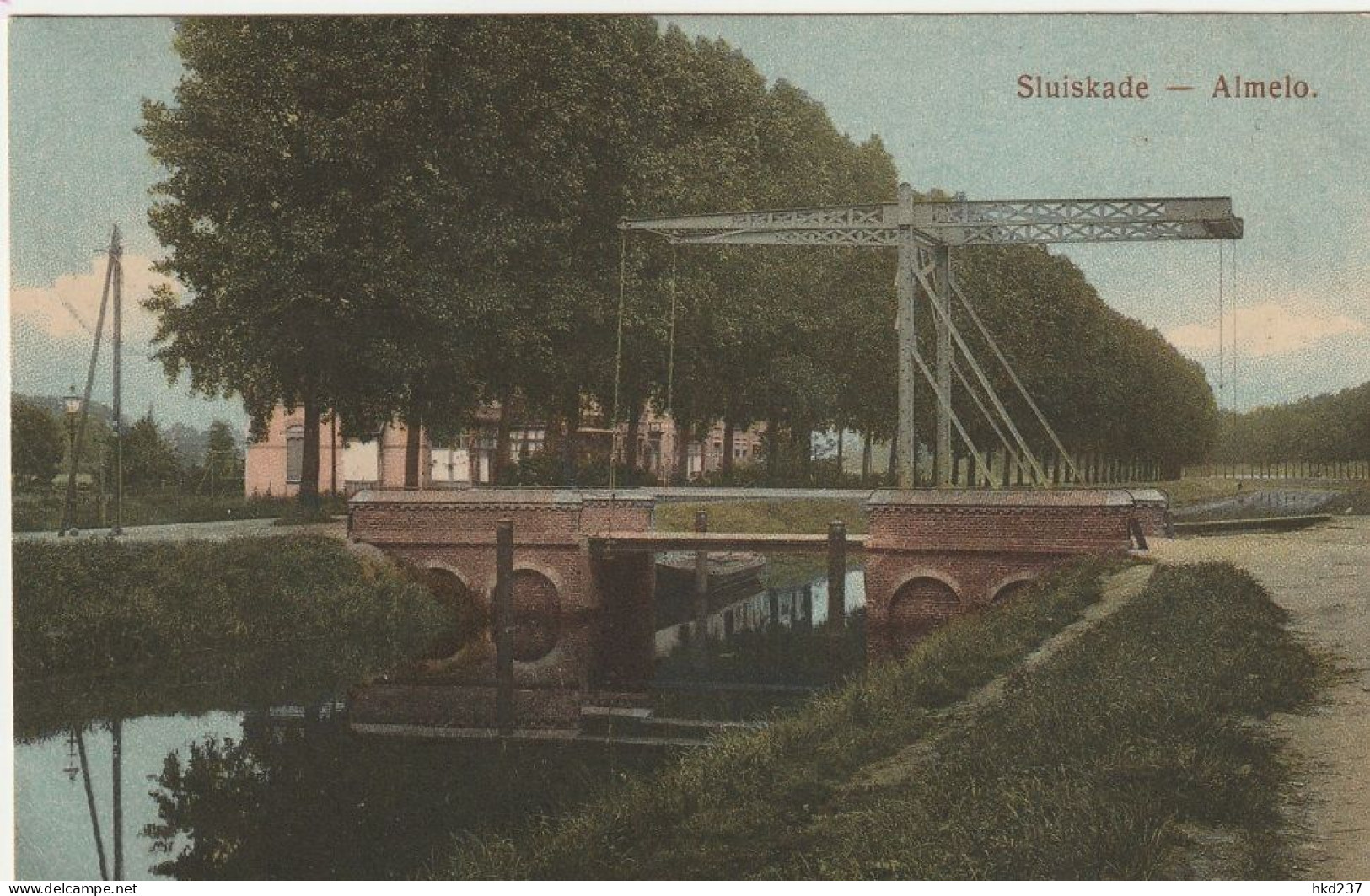 Almelo Sluiskade Ophaalbrug Duister Brug # 1924     3981 - Almelo