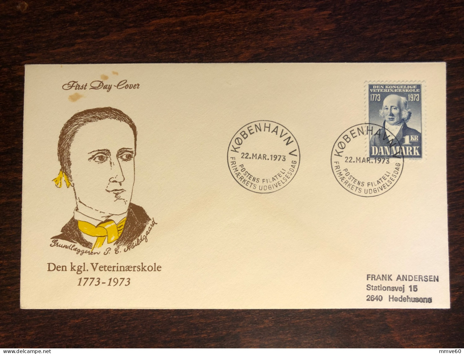 DENMARK FDC COVER 1973 YEAR VETERINARY HEALTH MEDICINE STAMPS - FDC