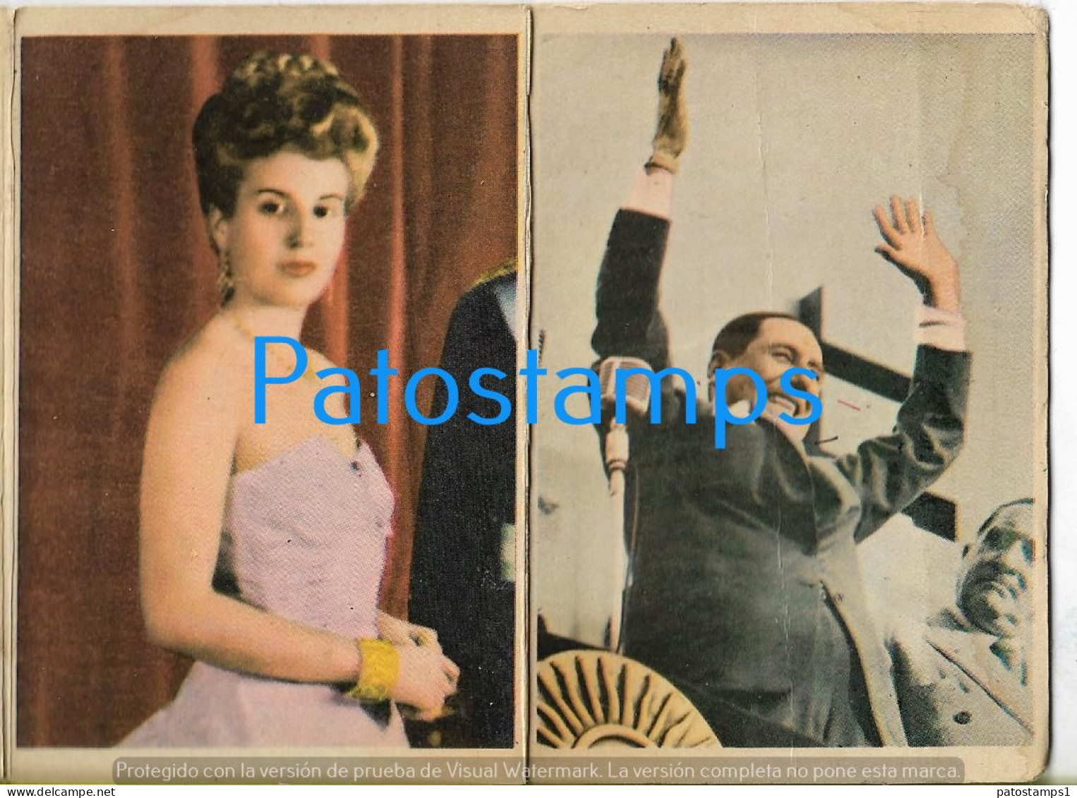 228100 ARGENTINA PERONISMO GRAL PERON & EVITA EVA PERON SUPLMENTO EXTRA Nº 2 MULTI VIEW FOURTEEN NO POSTAL POSTCARD - Argentine