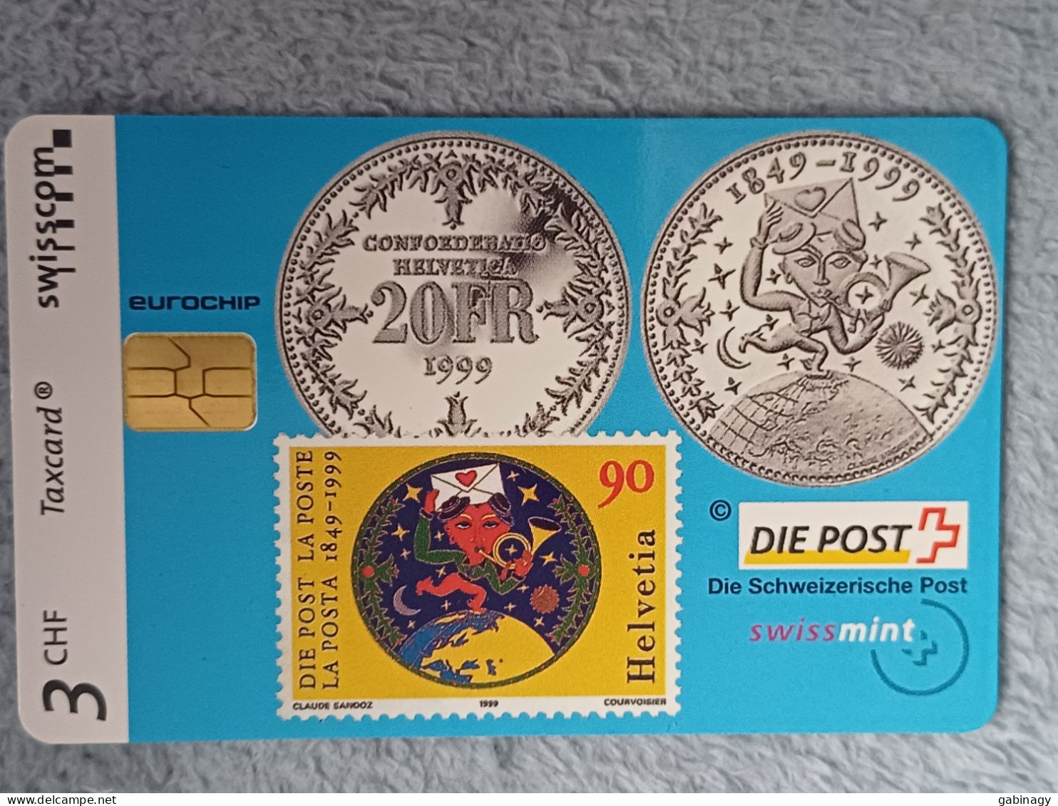 SWITZERLAND - V-135 - Die Post - Coins And Stamp - 1.000EX. - Schweiz