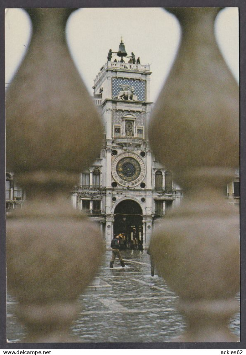 126853/ VENEZIA, Piazza San Marco, Torre Dell'Orologio Con Acqua Alta - Venezia (Venice)