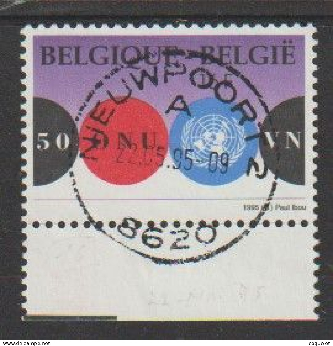 Belgique N° 2601  Obl. Cinquantenaire De L'ONU -  Belle Oblitération - Usados