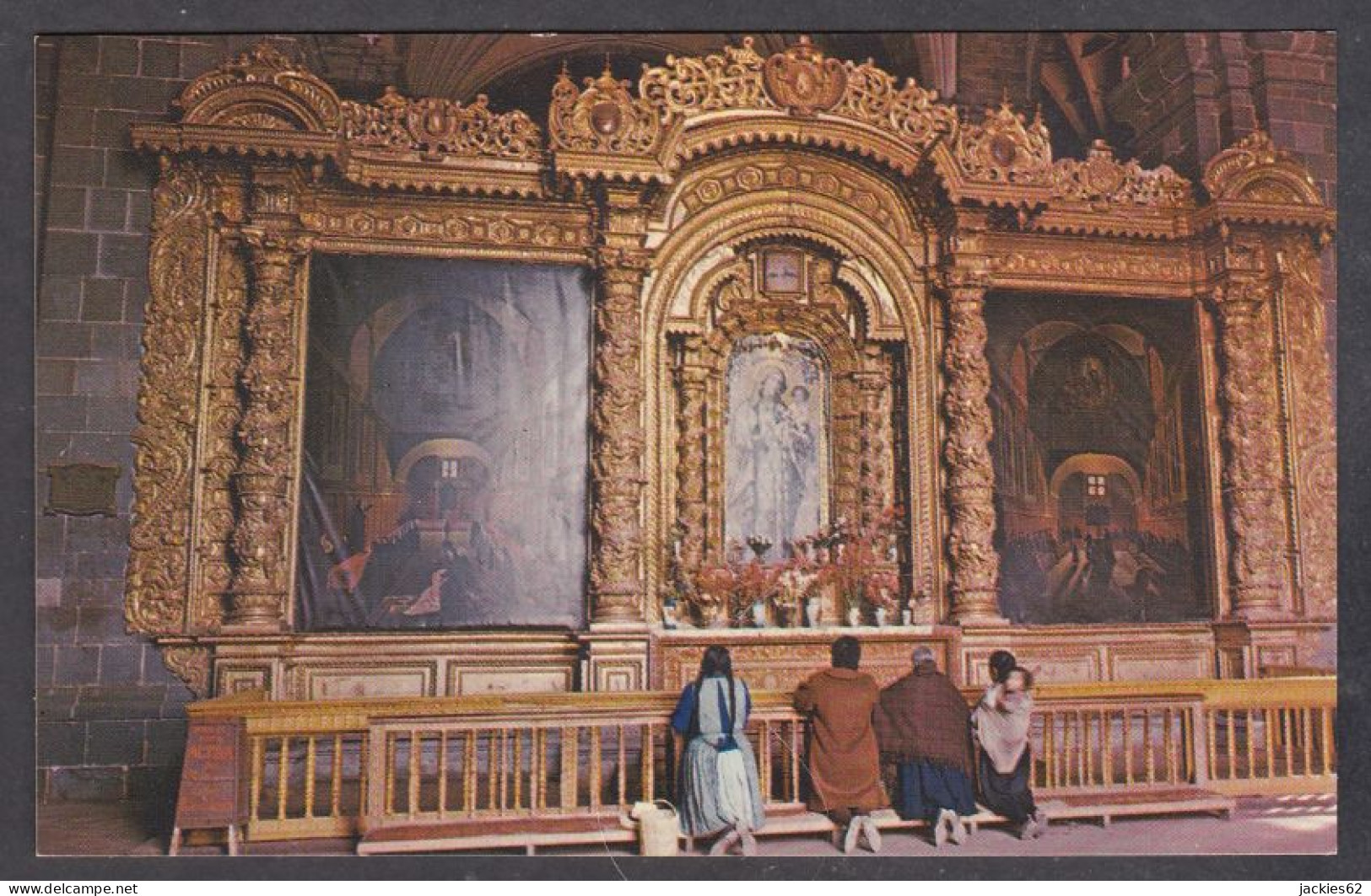 127694/ CUZCO, Cathedral, Golden Altar At The Entrance - Perú