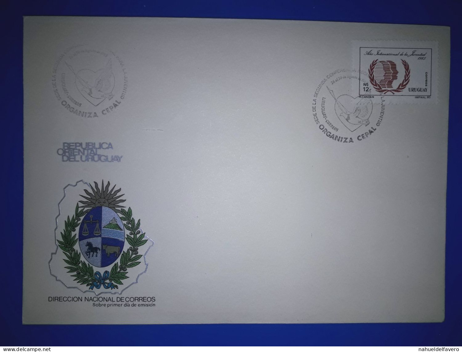 URUGUAY; Enveloppe FDC Commémorative Pour La « Deuxième Conférence De La Jeunesse », édition De La Poste Nationale... - Uruguay