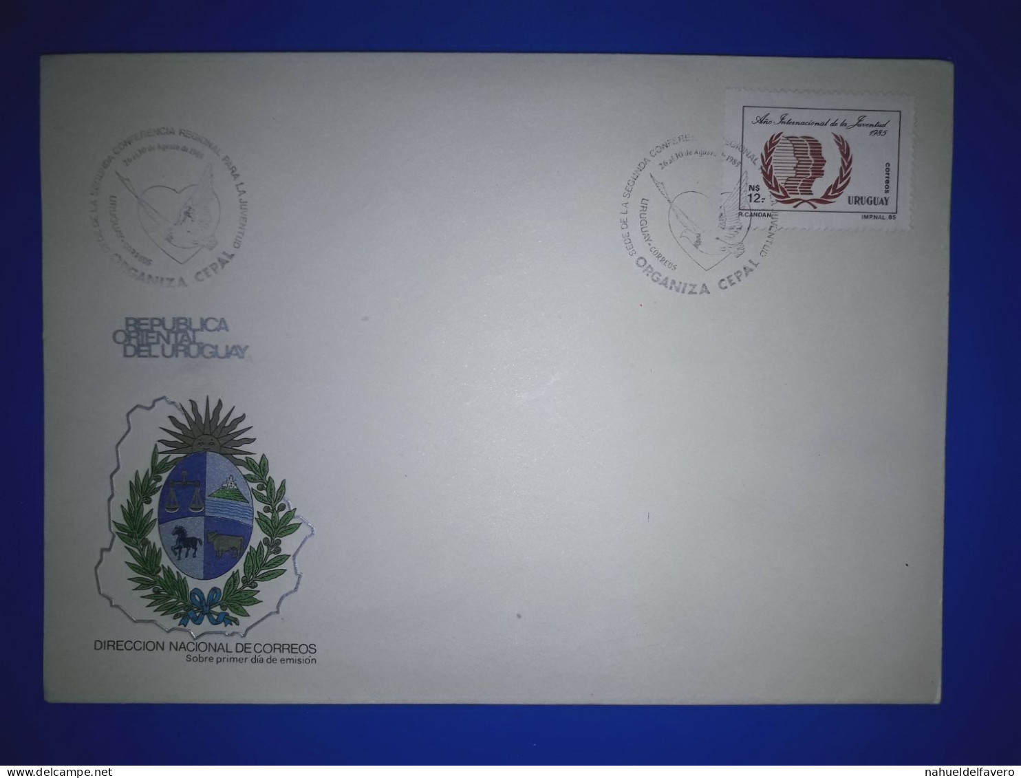 URUGUAY; Enveloppe FDC Commémorative Pour La « Deuxième Conférence De La Jeunesse », édition De La Poste Nationale... - Uruguay