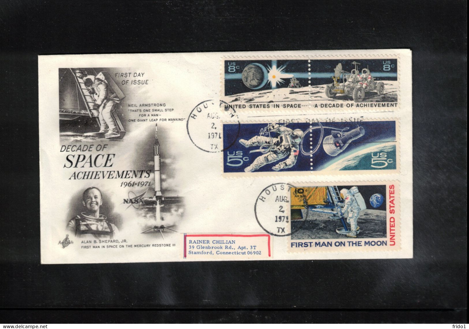 USA  1971 Space / Weltraum Decade Of Space Achievements Interesting Cover - USA