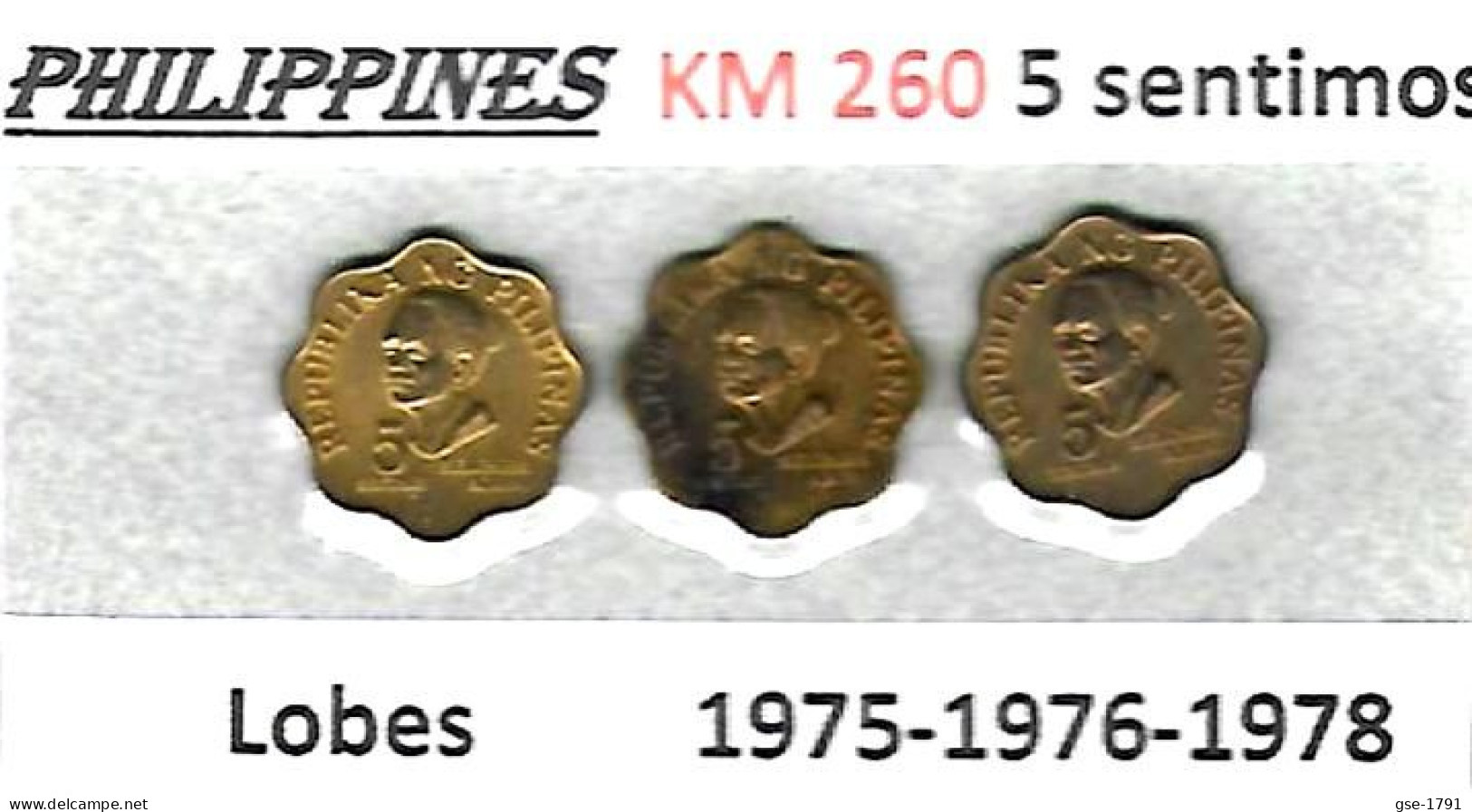 PHILIPPINES Républic Décimal, Melchora Aquino, 5 Sentimos, KM 260 , 8 Lobes - Philippinen