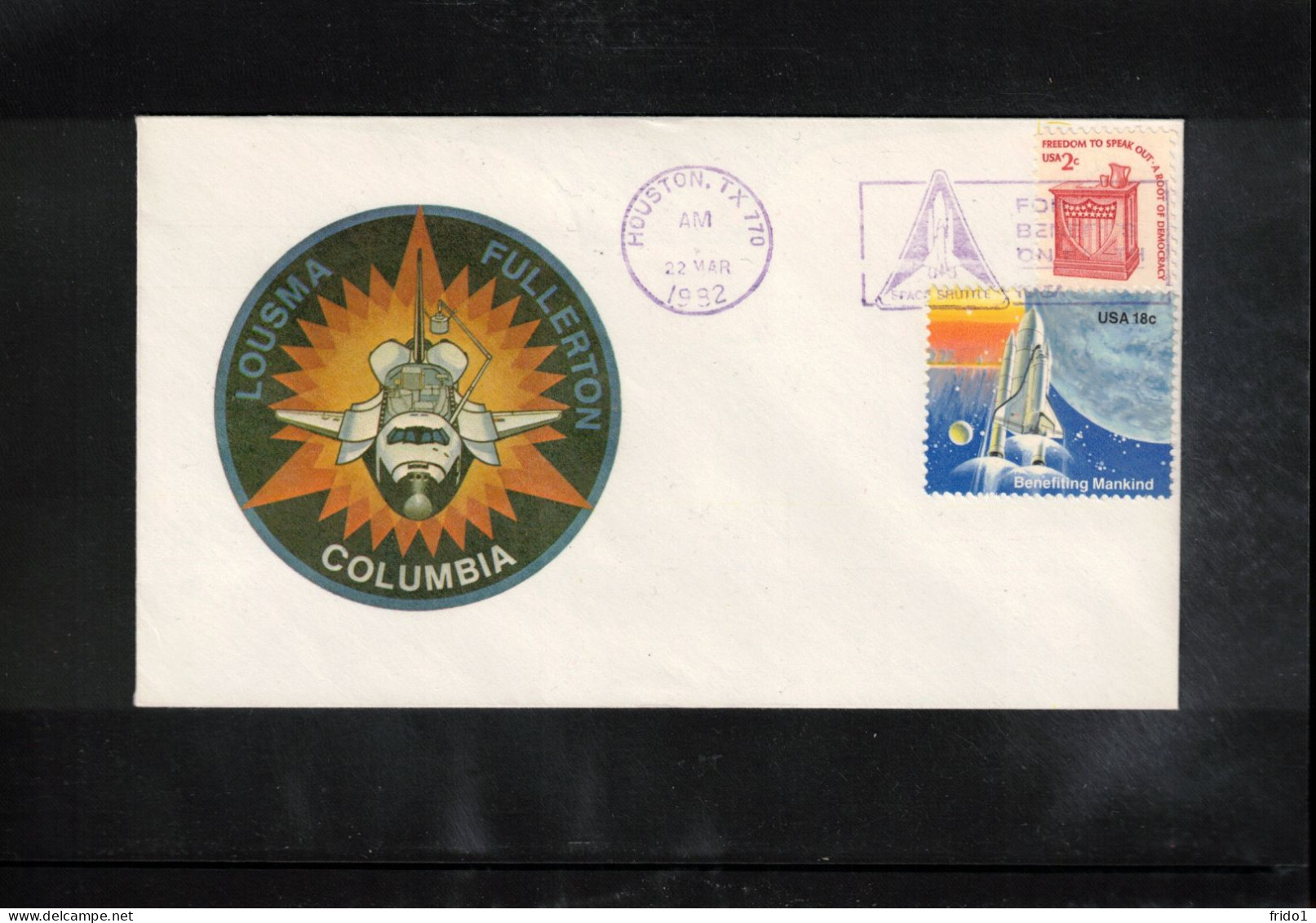 USA 1982 Space / Weltraum Space Shuttle Columbia Interesting Cover - United States