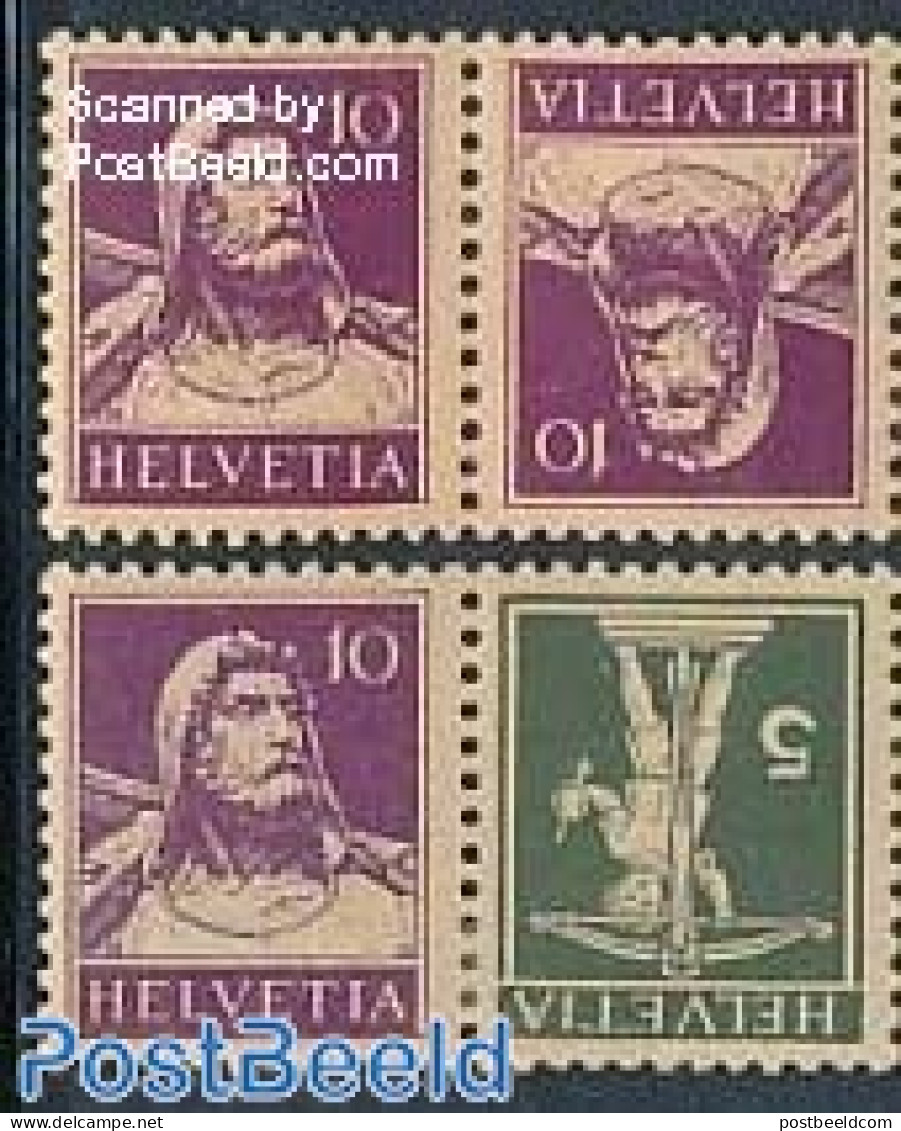 Switzerland 1930 Tete Beche Pairs (2), Mint NH - Unused Stamps