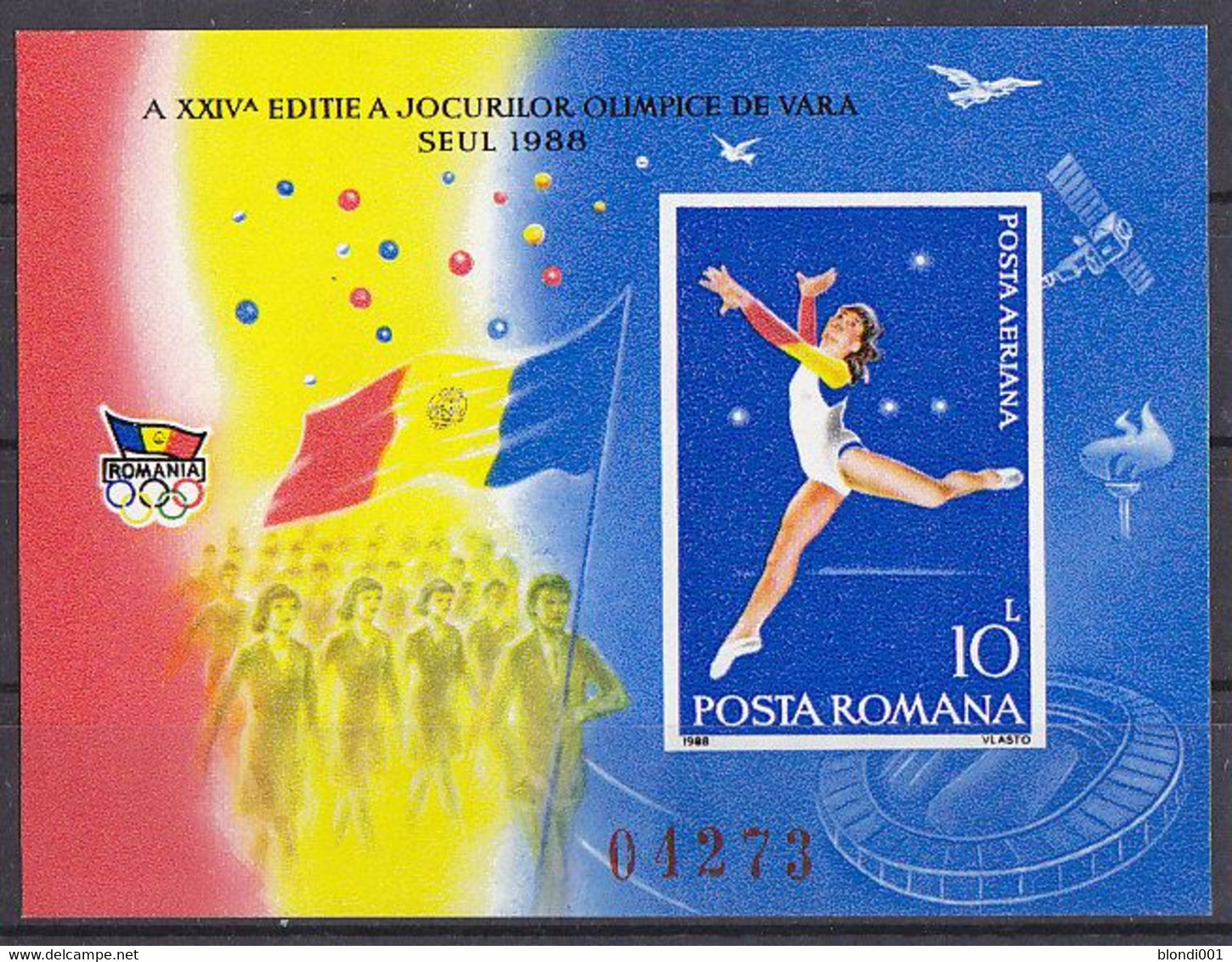 Olympics 1988 - Gymnastics - SPACE - ROMANIA - S/S Imp. MNH - Sommer 1988: Seoul