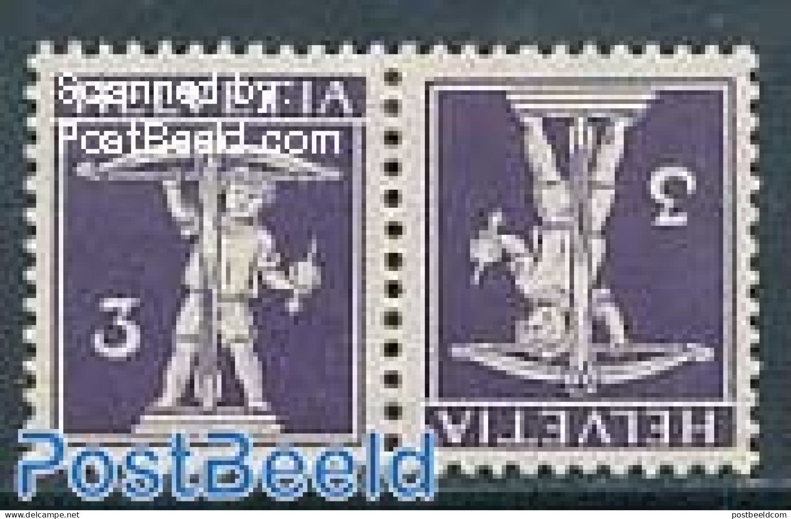 Switzerland 1909 Tete-Beche Pair, Mint NH - Unused Stamps