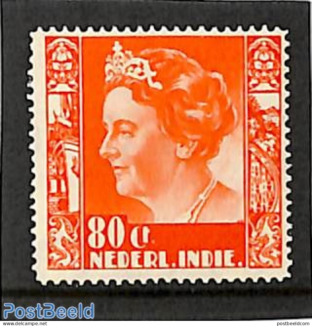 Netherlands Indies 1937 80c, Stamp Out Of Set, Unused (hinged), Various - Maps - Géographie
