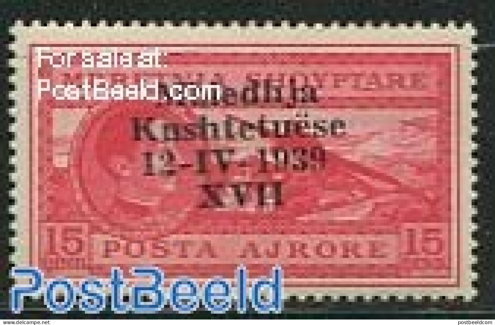 Albania 1939 15Q, Stamp Out Of Set, Mint NH - Albania