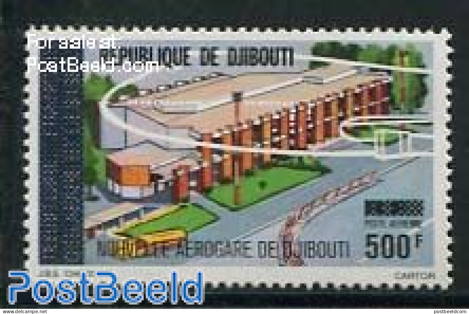 Djibouti 1977 500F, Stamp Out Of Set, Mint NH, Transport - Aircraft & Aviation - Aerei