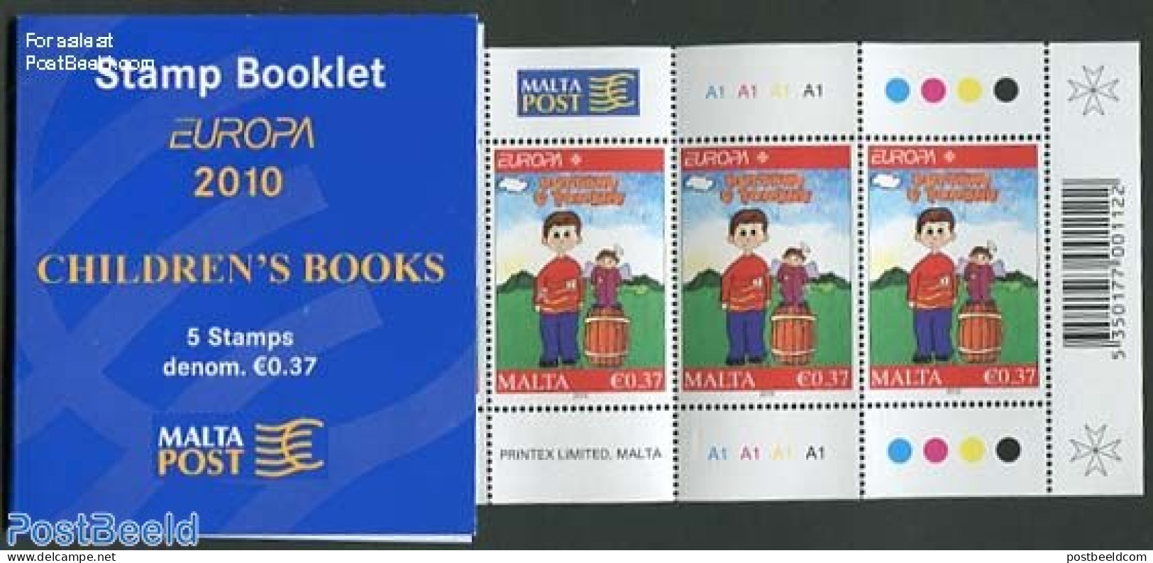 Malta 2010 Europe, Childrens Books Booklet, Mint NH, History - Europa (cept) - Stamp Booklets - Art - Children's Books.. - Unclassified