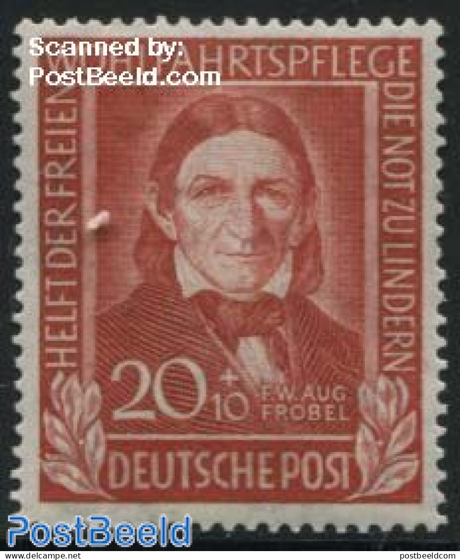 Germany, Federal Republic 1949 20pf, Stamp Out Of Set, Mint NH, History - Women - Ongebruikt