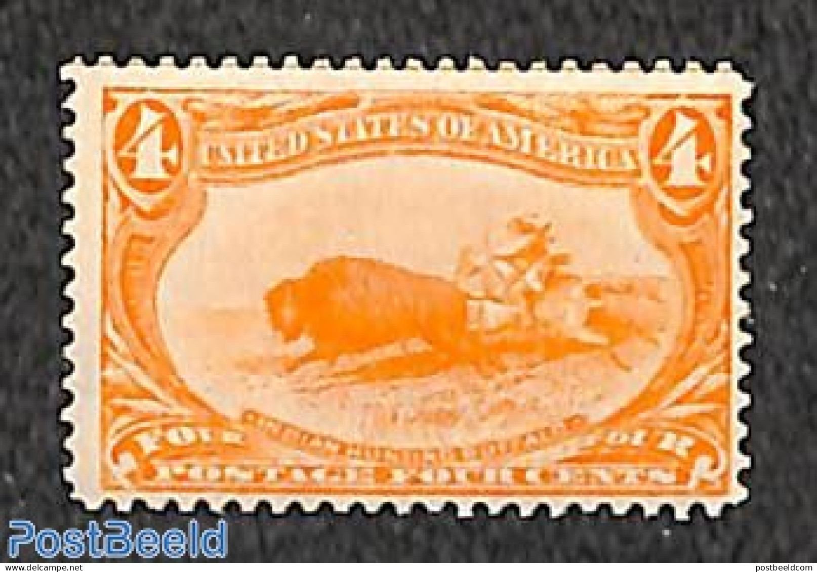 United States Of America 1898 4c, Orange, Stamp Out Of Set, Unused (hinged), Nature - Animals (others & Mixed) - Horse.. - Ongebruikt