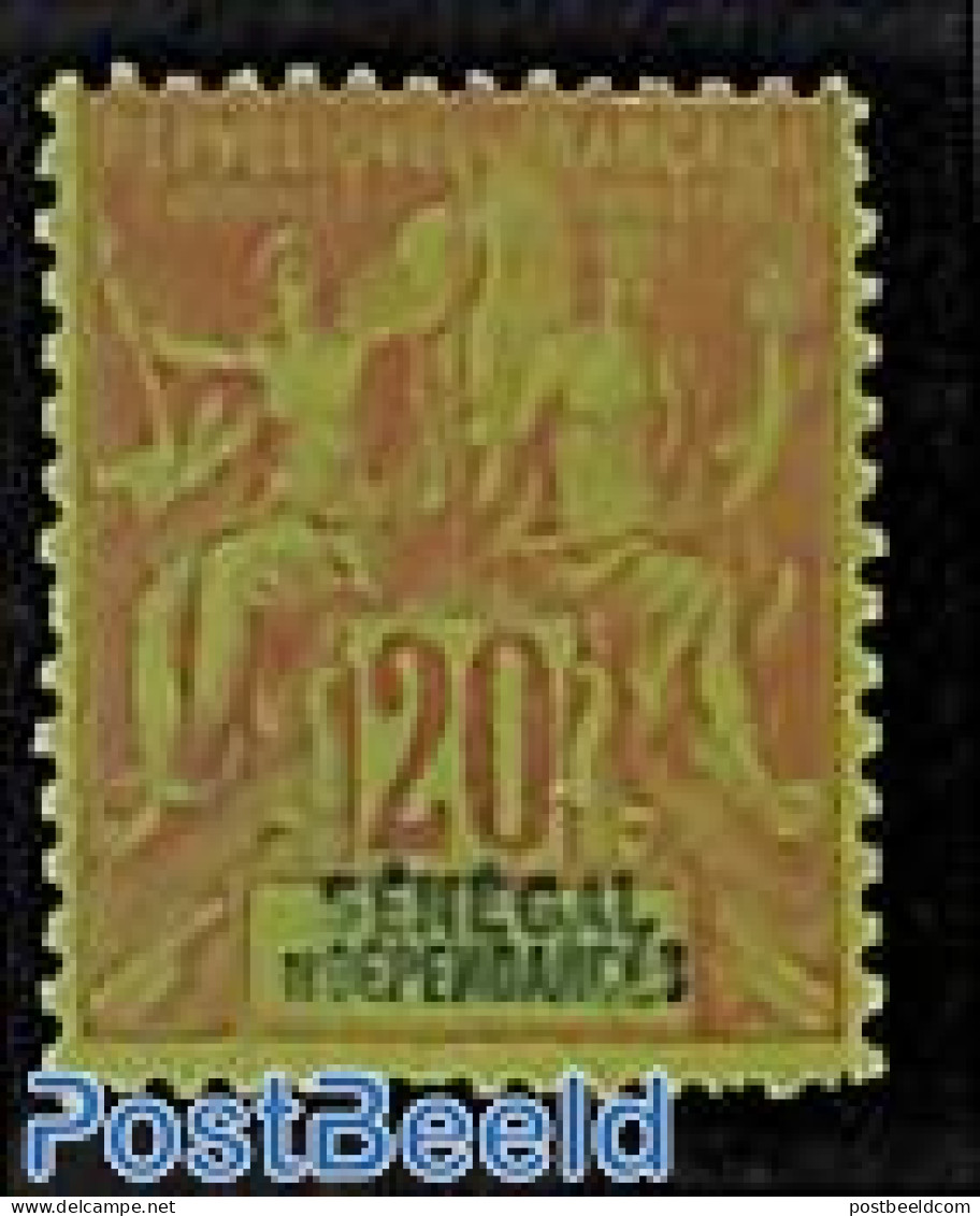 Senegal 1892 20c, Stamp Out Of Set, Unused (hinged) - Sénégal (1960-...)