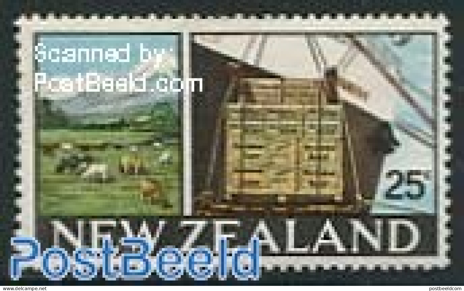 New Zealand 1968 25c, Stamp Out Of Set, Mint NH, Nature - Transport - Cattle - Ships And Boats - Ongebruikt
