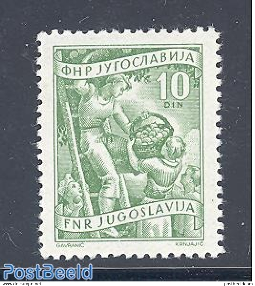 Yugoslavia 1951 Stamp Out Of Set, Mint NH, Various - Agriculture - Unused Stamps