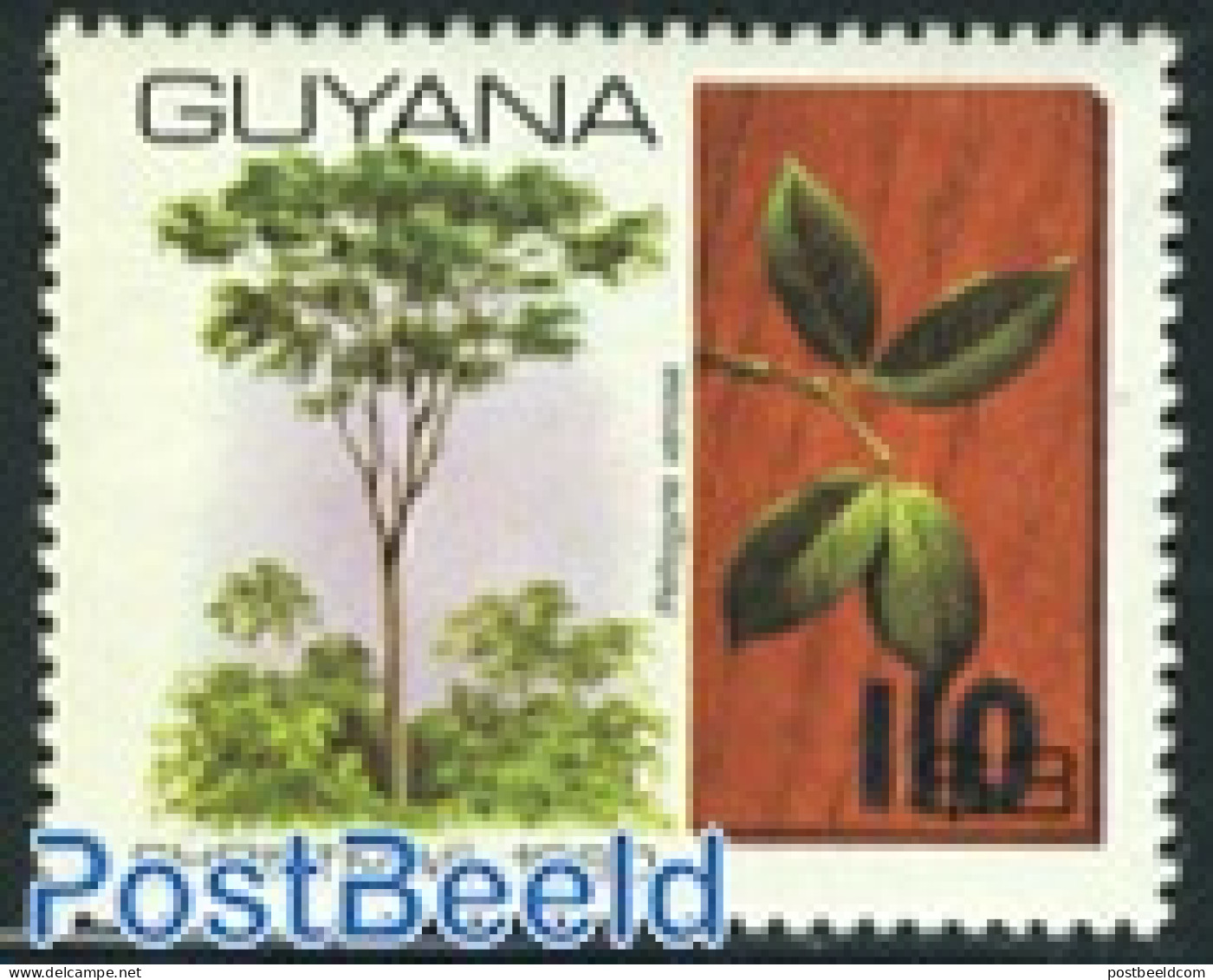 Guyana 1981 Stamp Out Of Set, Mint NH, Nature - Trees & Forests - Rotary Club