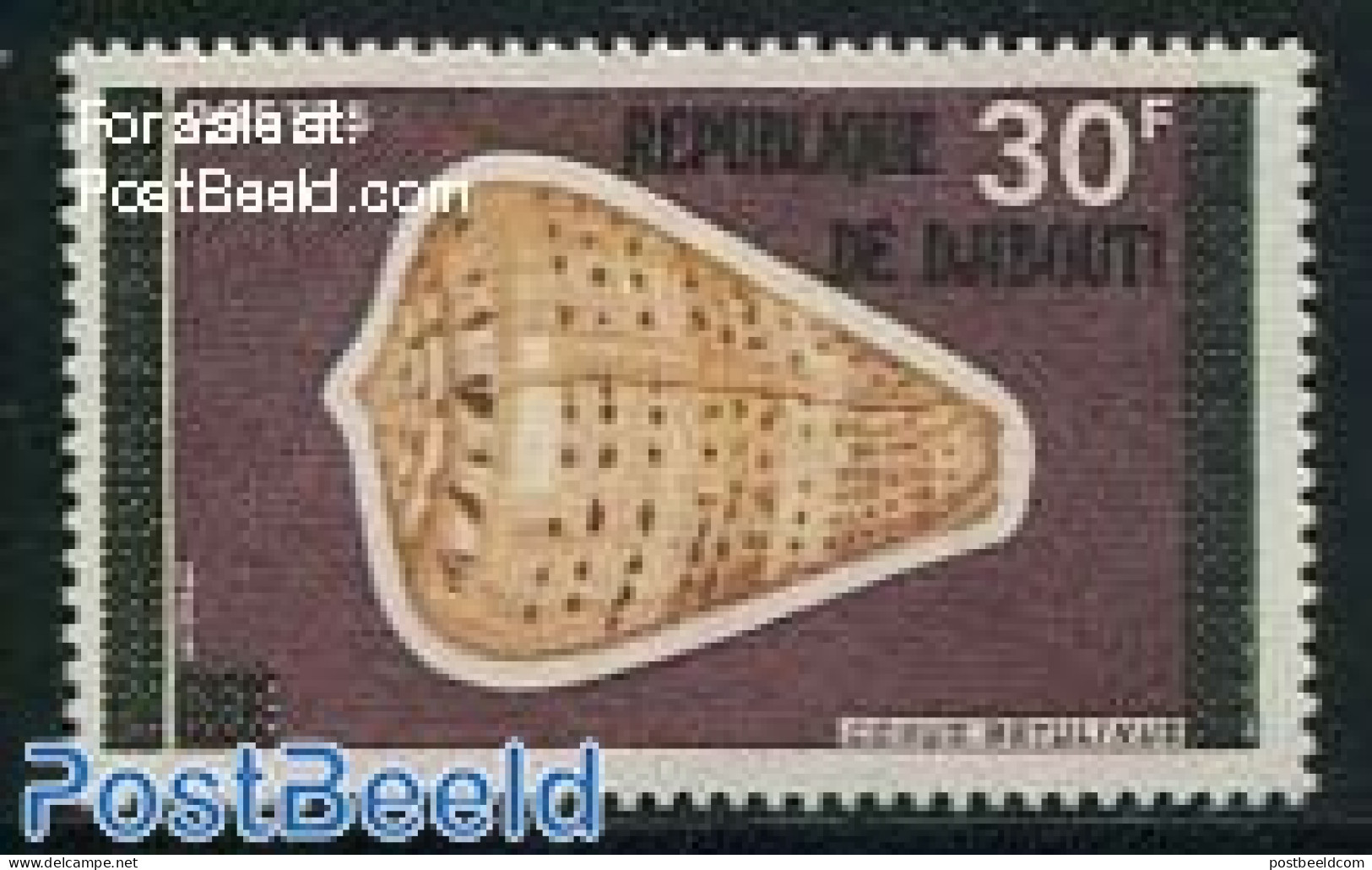 Djibouti 1977 30F, Stamp Out Of Set, Mint NH, Nature - Shells & Crustaceans - Mundo Aquatico
