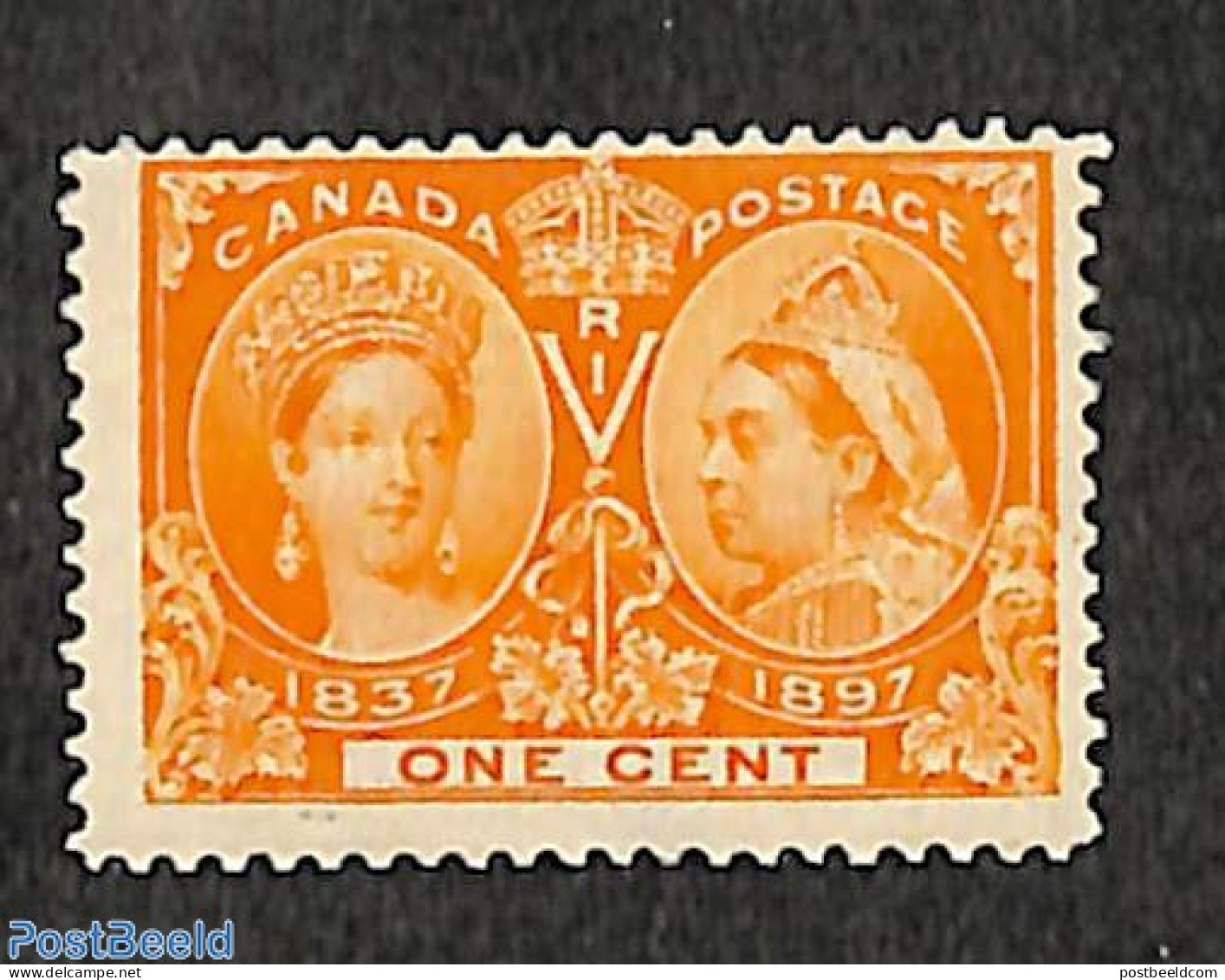 Canada 1897 1c, Stamp Out Of Set, Unused (hinged), History - Kings & Queens (Royalty) - Ongebruikt