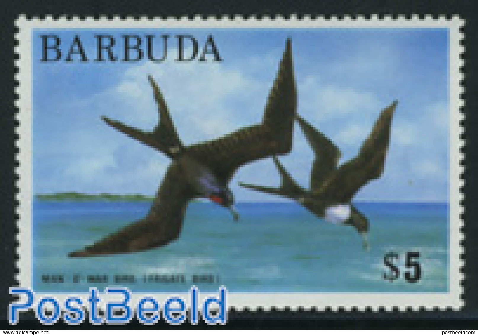 Barbuda 1974 5$, Stamp Out Of Set, Mint NH, Nature - Birds - Barbuda (...-1981)
