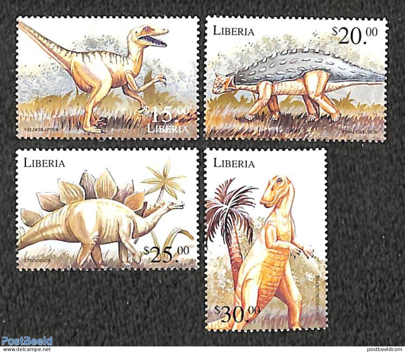 Liberia 1999 Preh. Animals 4v, Mint NH, Nature - Prehistoric Animals - Prehistorics