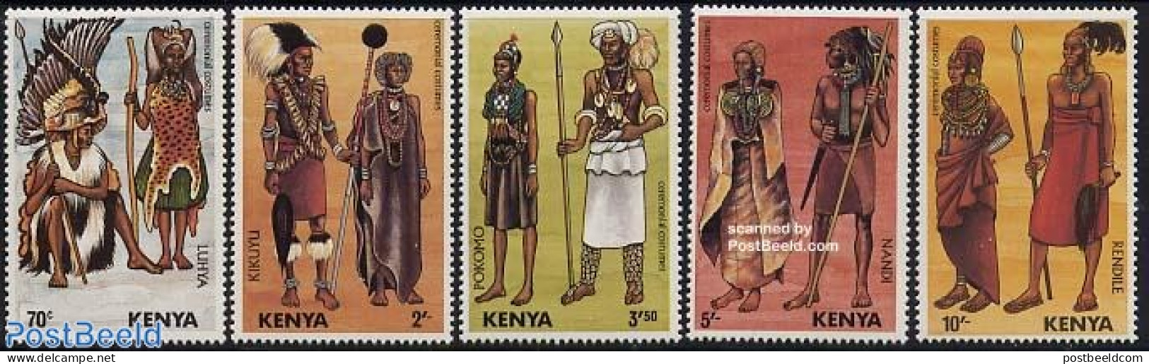 Kenia 1984 Costumes 5v, Mint NH, Various - Costumes - Kostums