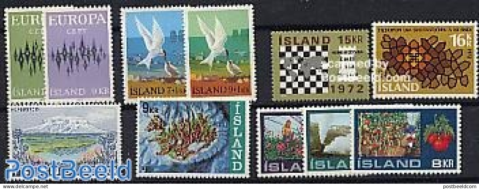 Iceland 1972 Yearset 1972 (11v), Mint NH, Various - Yearsets (by Country) - Ungebraucht
