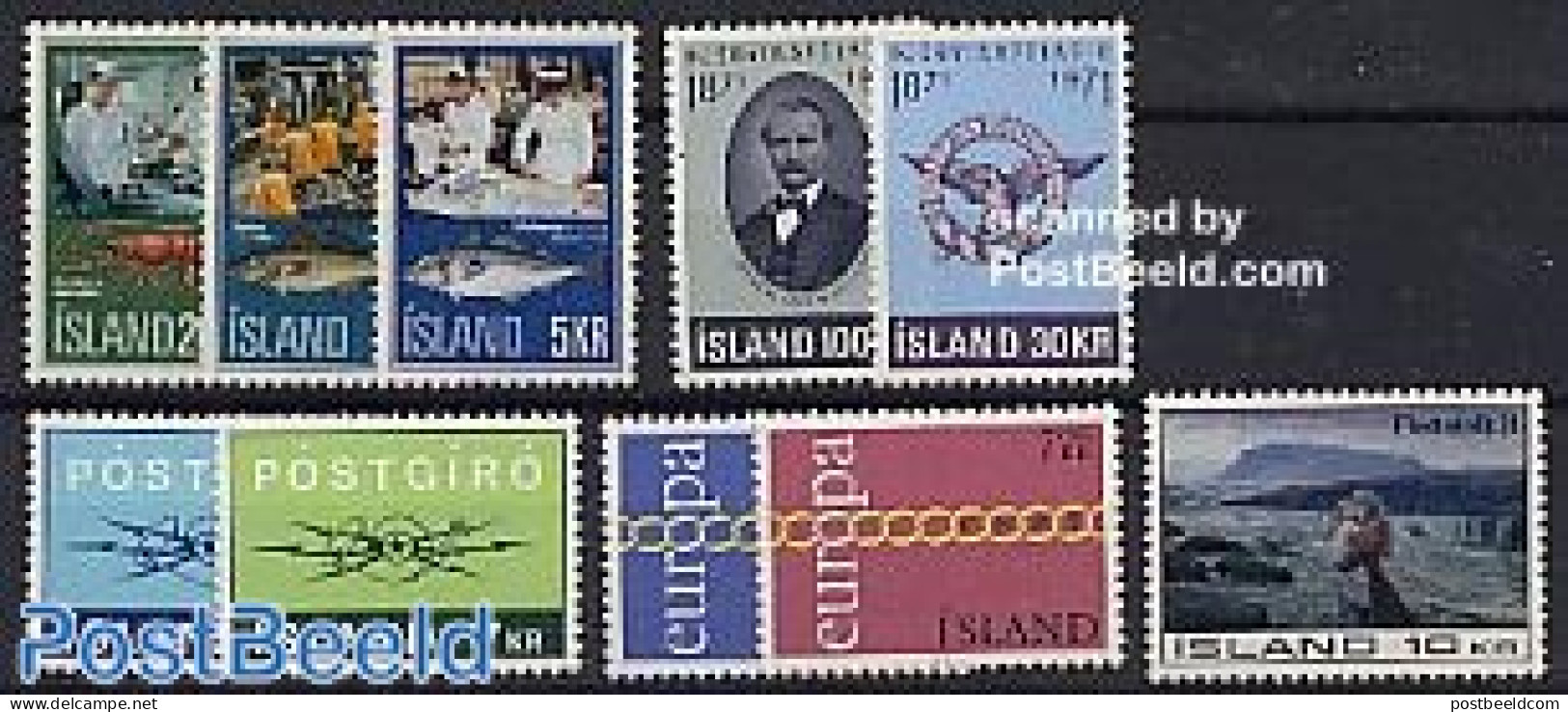 Iceland 1971 Yearset 1971 (10v), Mint NH, Various - Yearsets (by Country) - Ungebraucht