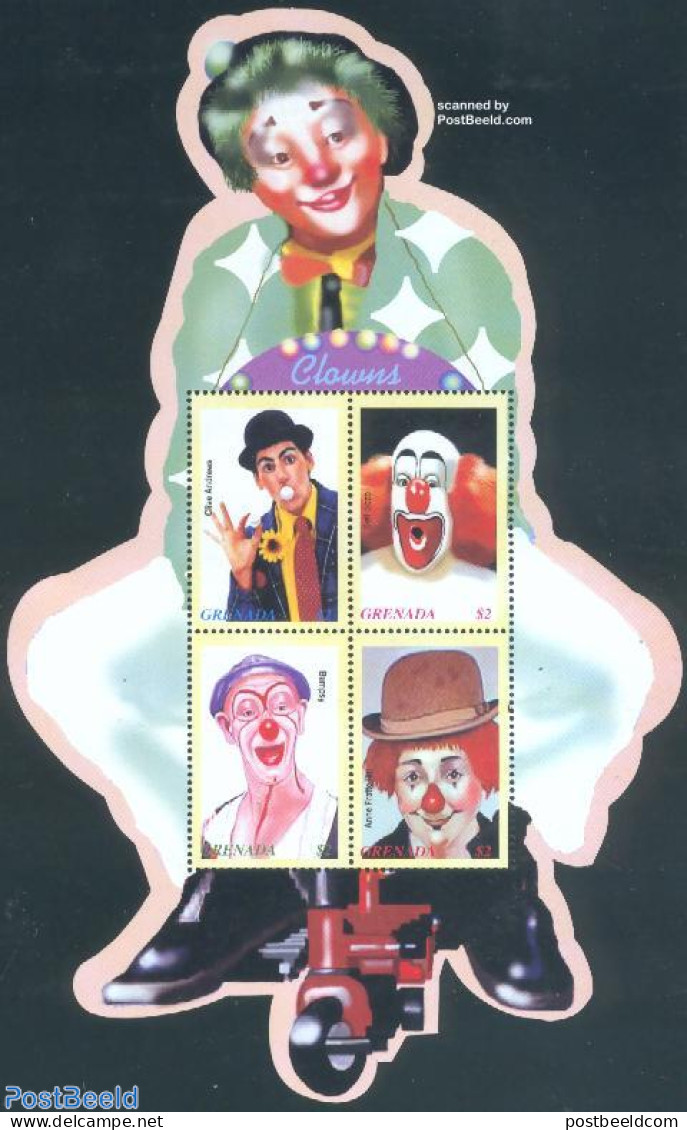 Grenada 2003 Clowns 4v M/s /Clive Andrews, Mint NH, Performance Art - Circus - Zirkus