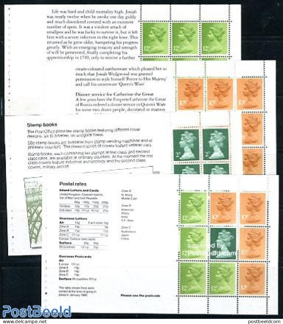 Great Britain 1980 Wedgewood 4 Booklet Panes, Mint NH - Unused Stamps