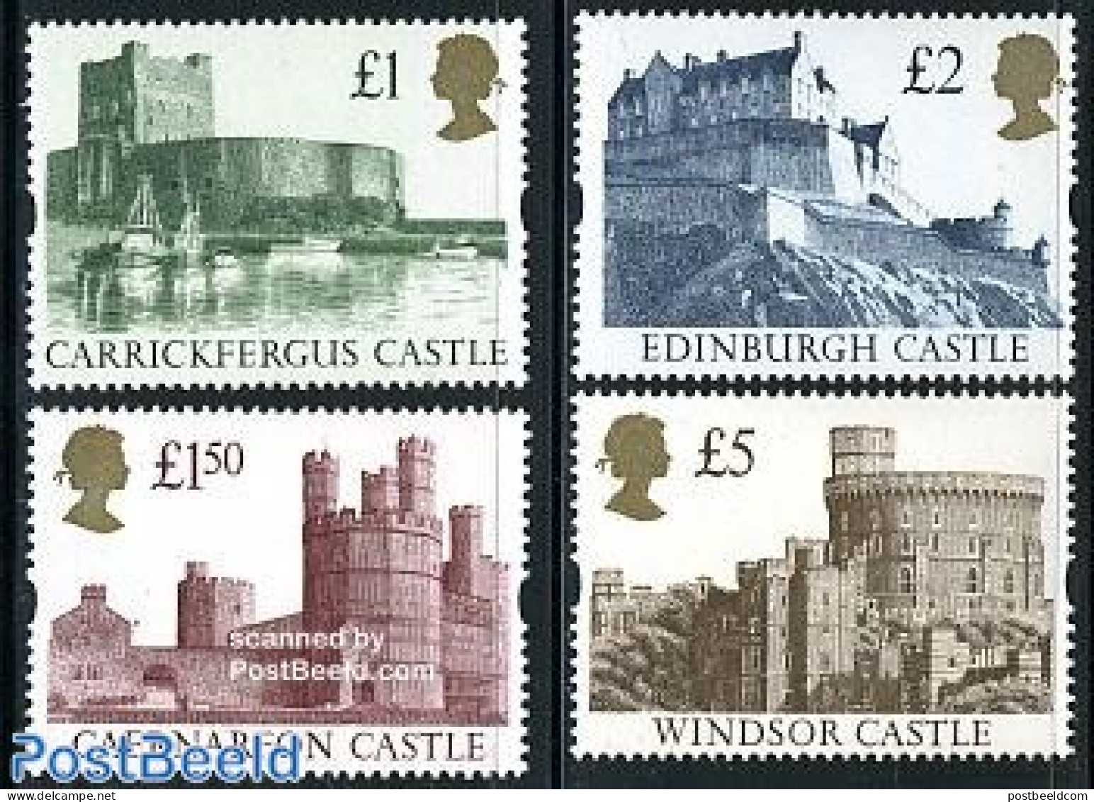 Great Britain 1994 Castles 4v, Re-engraved, Mint NH, Art - Castles & Fortifications - Ongebruikt