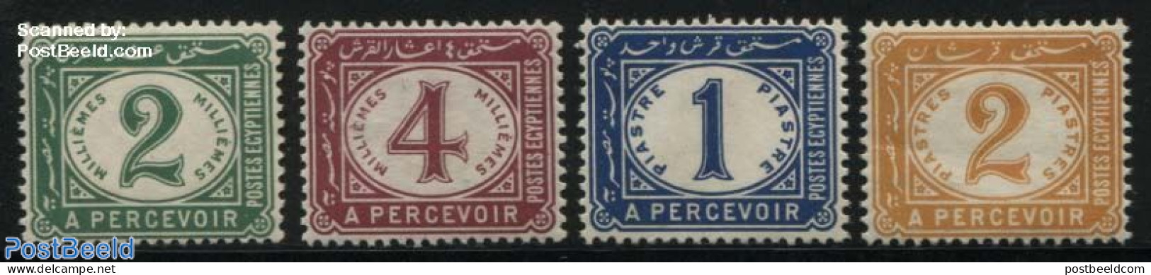 Egypt (Kingdom) 1889 Postage Due 4v, Unused (hinged) - Service